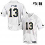 Notre Dame Fighting Irish Youth Lawrence Keys III #13 White Under Armour Authentic Stitched College NCAA Football Jersey WII5199WG